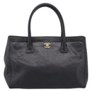 CHANEL Hand Bag Caviar Skin Black Gold CC Auth BA15936SAM-2