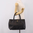 CHANEL Hand Bag Caviar Skin Black Gold CC Auth BA15936SAM-24