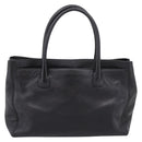 CHANEL Hand Bag Caviar Skin Black Gold CC Auth BA15936SAM-3
