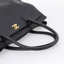 CHANEL Hand Bag Caviar Skin Black Gold CC Auth BA15936SAM-7