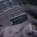CHANEL Chain Shoulder Bag Caviar Skin Black Gold CC Auth BA15937M-17