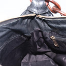 CHANEL Chain Shoulder Bag Caviar Skin Black Gold CC Auth BA15937M-19
