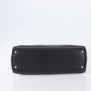 CHANEL Chain Shoulder Bag Caviar Skin Black Gold CC Auth BA15937M-5