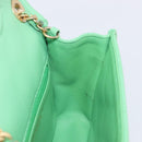 CHANEL Mini Matelasse 18 Chain Bag Caviar Skin Green Gold CC Auth BA15938SAM-22