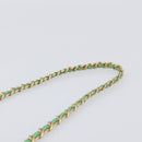 CHANEL Mini Matelasse 18 Chain Bag Caviar Skin Green Gold CC Auth BA15938SAM-9