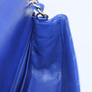 CHANEL Mini Matelasse 20 Chain Bag Lamb Skin Blue Gold CC Auth BA15939SAM-21