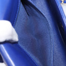 CHANEL Mini Matelasse 20 Chain Bag Lamb Skin Blue Gold CC Auth BA15939SAM-24