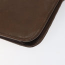 SAINT LAURENT Shoulder Bag Leather Brown Gold Auth BA1594-15