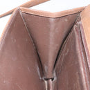 SAINT LAURENT Shoulder Bag Leather Brown Gold Auth BA1594-20