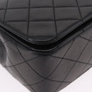 CHANEL Matelasse Chain Shoulder Bag Lamb Skin Black Gold CC Auth BA15942M-15