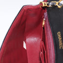 CHANEL Matelasse Chain Shoulder Bag Lamb Skin Black Gold CC Auth BA15942M-28