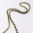 CHANEL Matelasse Chain Shoulder Bag Lamb Skin Black Gold CC Auth BA15942M-14
