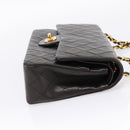 CHANEL Matelasse 25 Chain Shoulder Bag Lamb Skin Black Gold CC Auth BA15943SAM-5