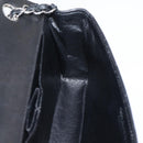 CHANEL Matelasse Chain Shoulder Bag Lamb Skin Black Silver CC Auth BA15944M-18