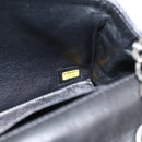 CHANEL Matelasse Chain Shoulder Bag Lamb Skin Black Silver CC Auth BA15944M-21