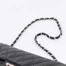 CHANEL Matelasse Chain Shoulder Bag Lamb Skin Black Silver CC Auth BA15944M-8