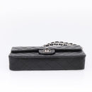 CHANEL Matelasse Chain Shoulder Bag Lamb Skin Black Silver CC Auth BA15944M-9
