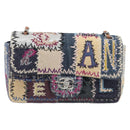 CHANEL Chain Limited Edition Patchwork Bag Denim Blue Silver CC Auth BA15945SM-2