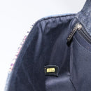 CHANEL Chain Limited Edition Patchwork Bag Denim Blue Silver CC Auth BA15945SM-21
