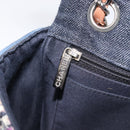 CHANEL Chain Limited Edition Patchwork Bag Denim Blue Silver CC Auth BA15945SM-22