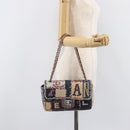CHANEL Chain Limited Edition Patchwork Bag Denim Blue Silver CC Auth BA15945SM-26