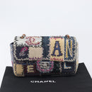 CHANEL Chain Limited Edition Patchwork Bag Denim Blue Silver CC Auth BA15945SM-27