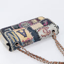 CHANEL Chain Limited Edition Patchwork Bag Denim Blue Silver CC Auth BA15945SM-6