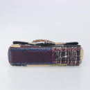CHANEL Chain Limited Edition Patchwork Bag Denim Blue Silver CC Auth BA15945SM-9