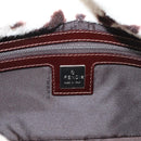 FENDI Mamma Baguette Shoulder Bag Fur Ivory Silver Auth BA15946SAM-21