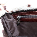 FENDI Mamma Baguette Shoulder Bag Fur Ivory Silver Auth BA15946SAM-24