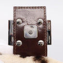 FENDI Mamma Baguette Shoulder Bag Fur Ivory Silver Auth BA15946SAM-11
