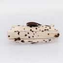 FENDI Mamma Baguette Shoulder Bag Fur Ivory Silver Auth BA15946SAM-5