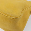 FENDI Mamma Baguette Shoulder Bag Leather Yellow Gold Auth BA15948V-17