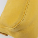 FENDI Mamma Baguette Shoulder Bag Leather Yellow Gold Auth BA15948V-18