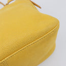 FENDI Mamma Baguette Shoulder Bag Leather Yellow Gold Auth BA15948V-9