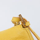 FENDI Mamma Baguette Shoulder Bag Leather Yellow Gold Auth BA15948V-19