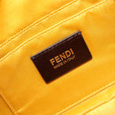 FENDI Mamma Baguette Shoulder Bag Leather Yellow Gold Auth BA15948V-23