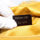 FENDI Mamma Baguette Shoulder Bag Leather Yellow Gold Auth BA15948V-11