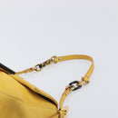 FENDI Mamma Baguette Shoulder Bag Leather Yellow Gold Auth BA15948V-14