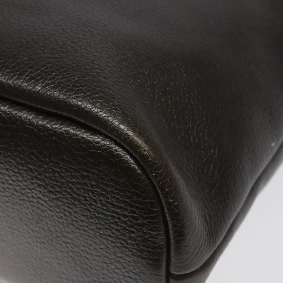 BURBERRY Shoulder Bag Leather Brown Gold Auth BA1595