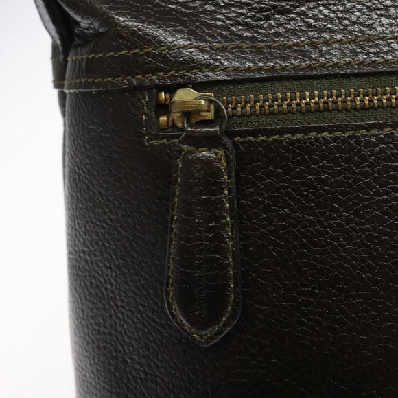 BURBERRY Shoulder Bag Leather Brown Gold Auth BA1595