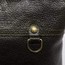 BURBERRY Shoulder Bag Leather Brown Gold Auth BA1595-18