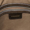 BURBERRY Shoulder Bag Leather Brown Gold Auth BA1595-19