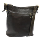 BURBERRY Shoulder Bag Leather Brown Gold Auth BA1595-1