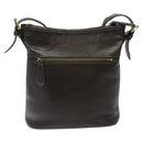 BURBERRY Shoulder Bag Leather Brown Gold Auth BA1595-2