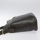 BURBERRY Shoulder Bag Leather Brown Gold Auth BA1595-4