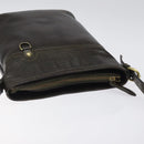 BURBERRY Shoulder Bag Leather Brown Gold Auth BA1595-6
