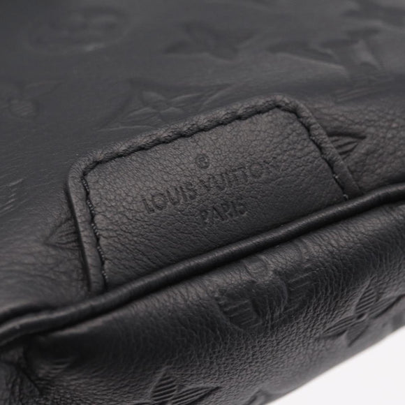 LOUIS VUITTON Monogram Shadow Discovery Bum Bag Black M44388 LV Auth BA15954M