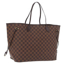 LOUIS VUITTON Damier Ebene Neverfull GM Tote Bag N51106 LV Auth BA15955V-1