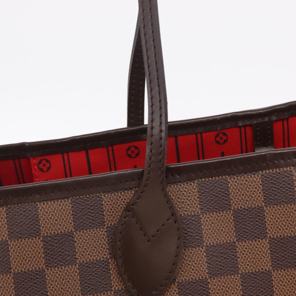 LOUIS VUITTON Damier Ebene Neverfull GM Tote Bag N51106 LV Auth BA15955V